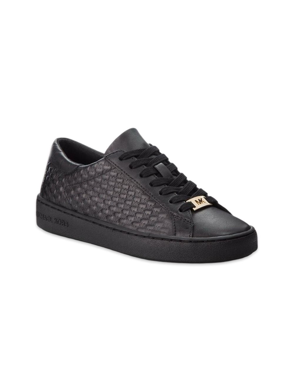 Michael Kors Black Leather Embossed Women’s Sneakers 8.5